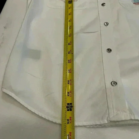 RARE Lauren Ralph Lauren Women’s White Button Up Shirt W/ Tea Pot Embroidery S - Picture 8 of 13